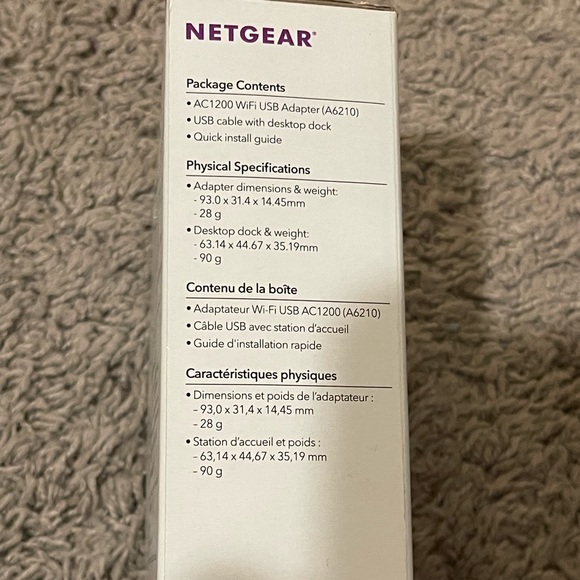 New! NETGEAR® AC1200 WiFi USB Adapter
802.11 ac Dual Band, USB 3.0 - Picture 5 of 8